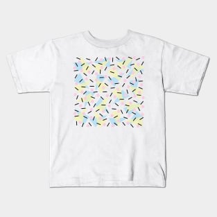 Confetti Memphis Party Pattern Kids T-Shirt